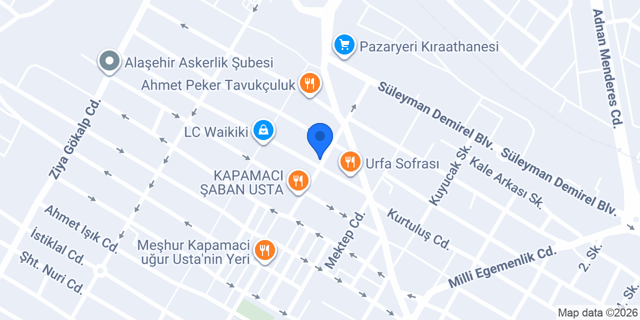Musluoğlu Veteriner Kliniği konumu