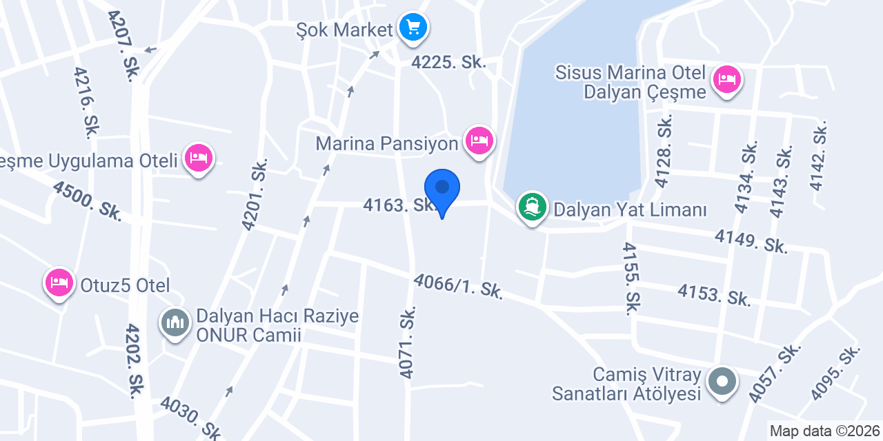 Çilek Butik Otel konumu