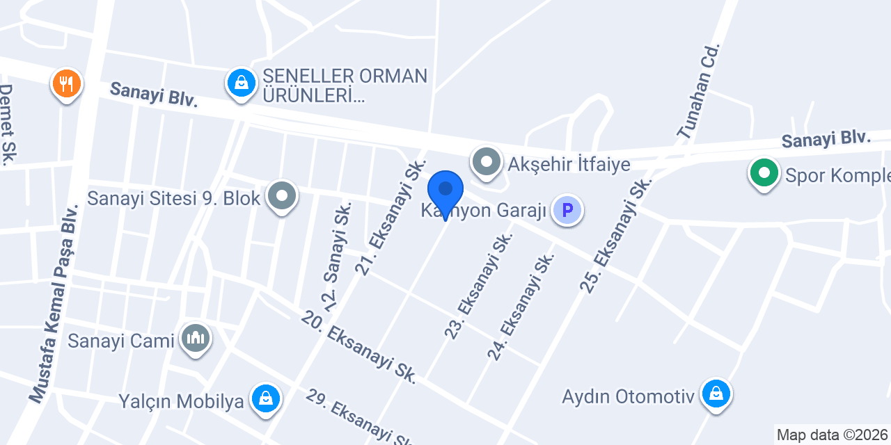 Iveco özel Servis ve yedek parça Akşehir konumu