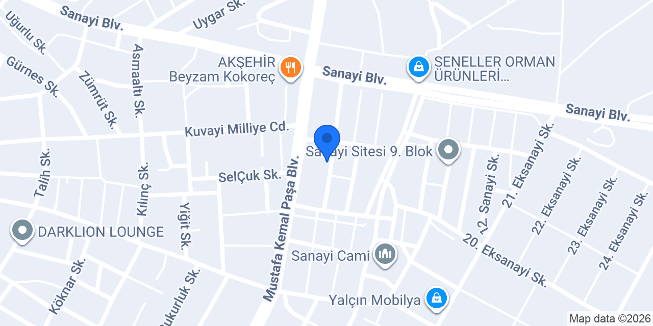 Computest Akşehir Oto Ekspertiz konumu