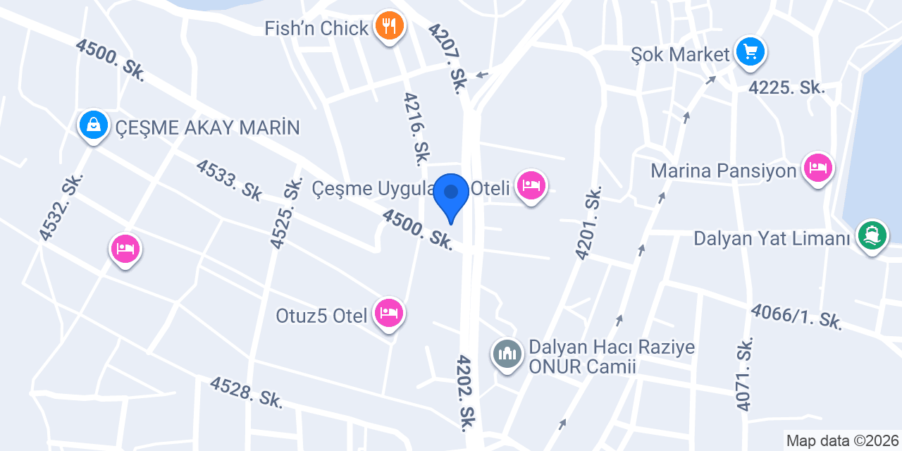 İzmir Çeşme İlçe Sağlık Müdürlüğü konumu
