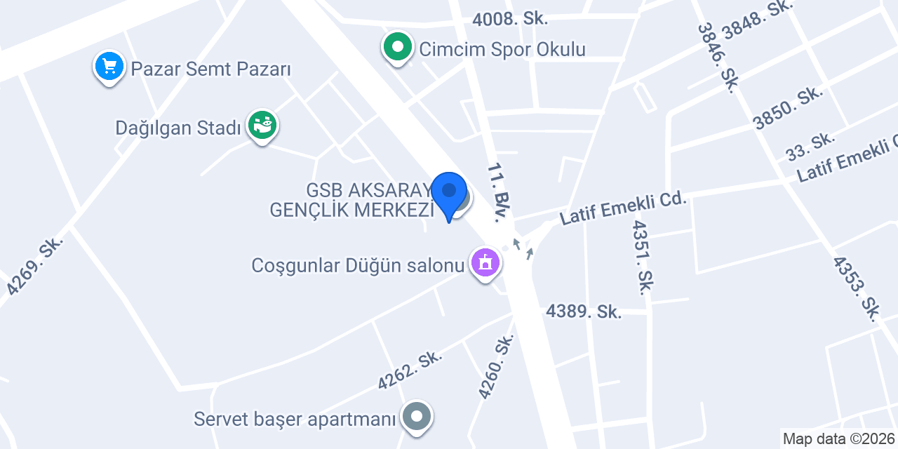 GSB AKSARAY GENÇLİK MERKEZİ konumu