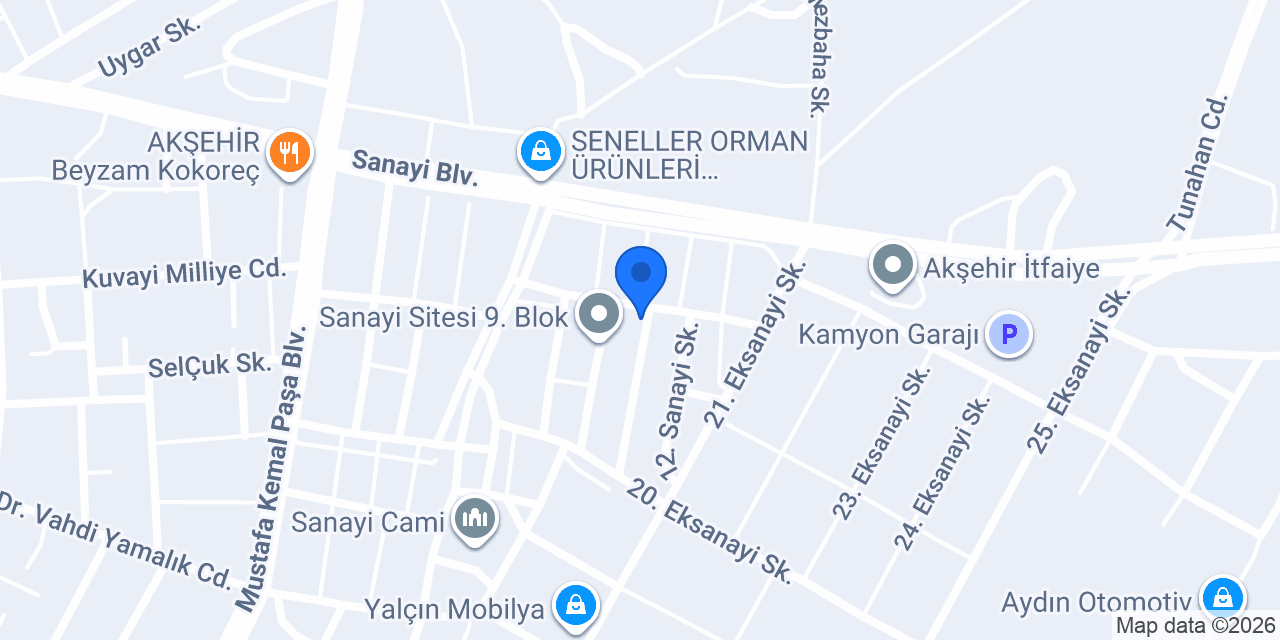Akşehir Oto Lastik konumu