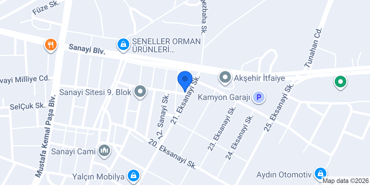 Akşehir Şencanlar Lastik konumu