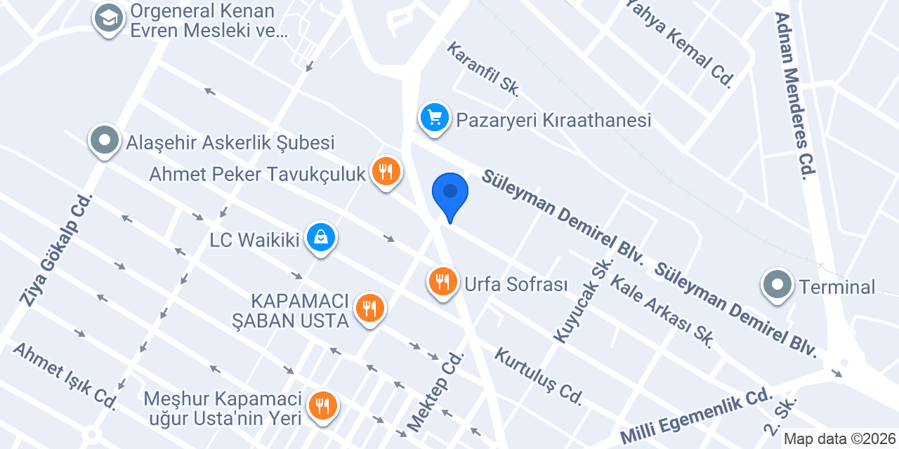 PÜSKÜLLÜ KASAP konumu