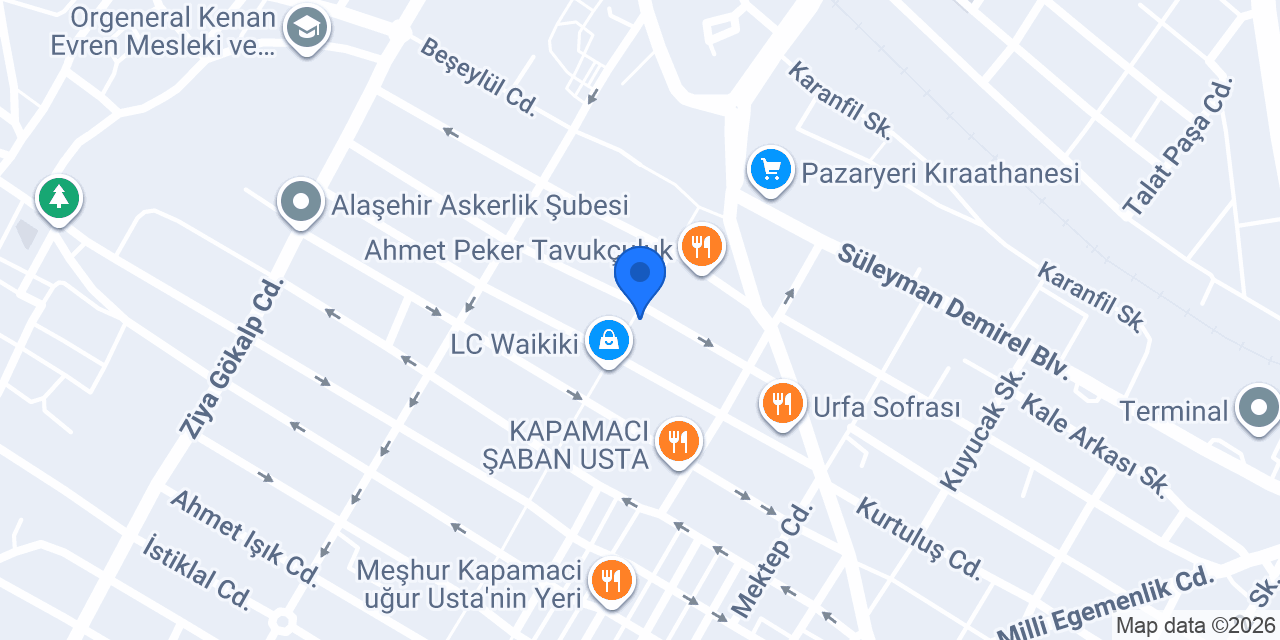 Garanti BBVA Alaşehir Şubesi konumu