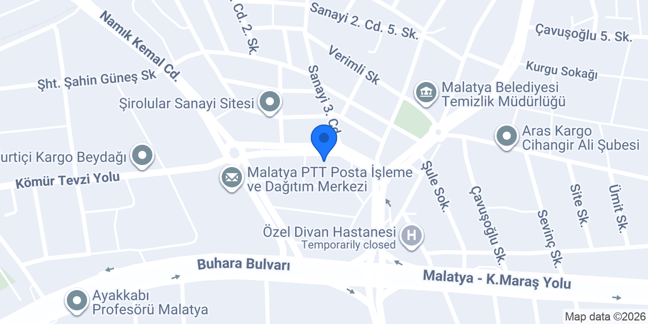 Würth Satış Mağazası konumu
