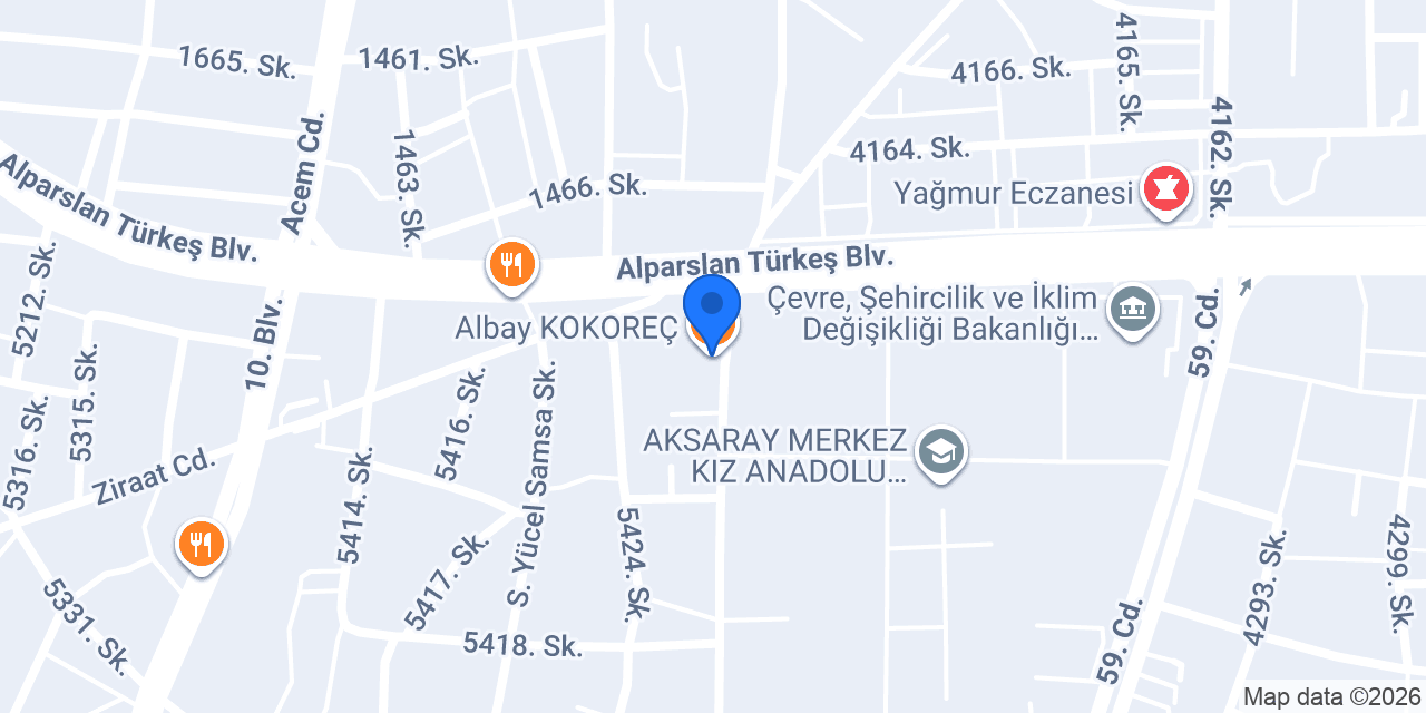 Albay KOKOREÇ konumu