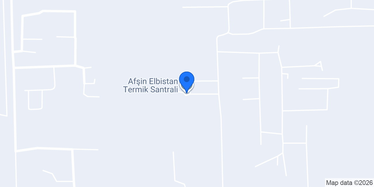 Afşin Elbistan Termik Santrali konumu