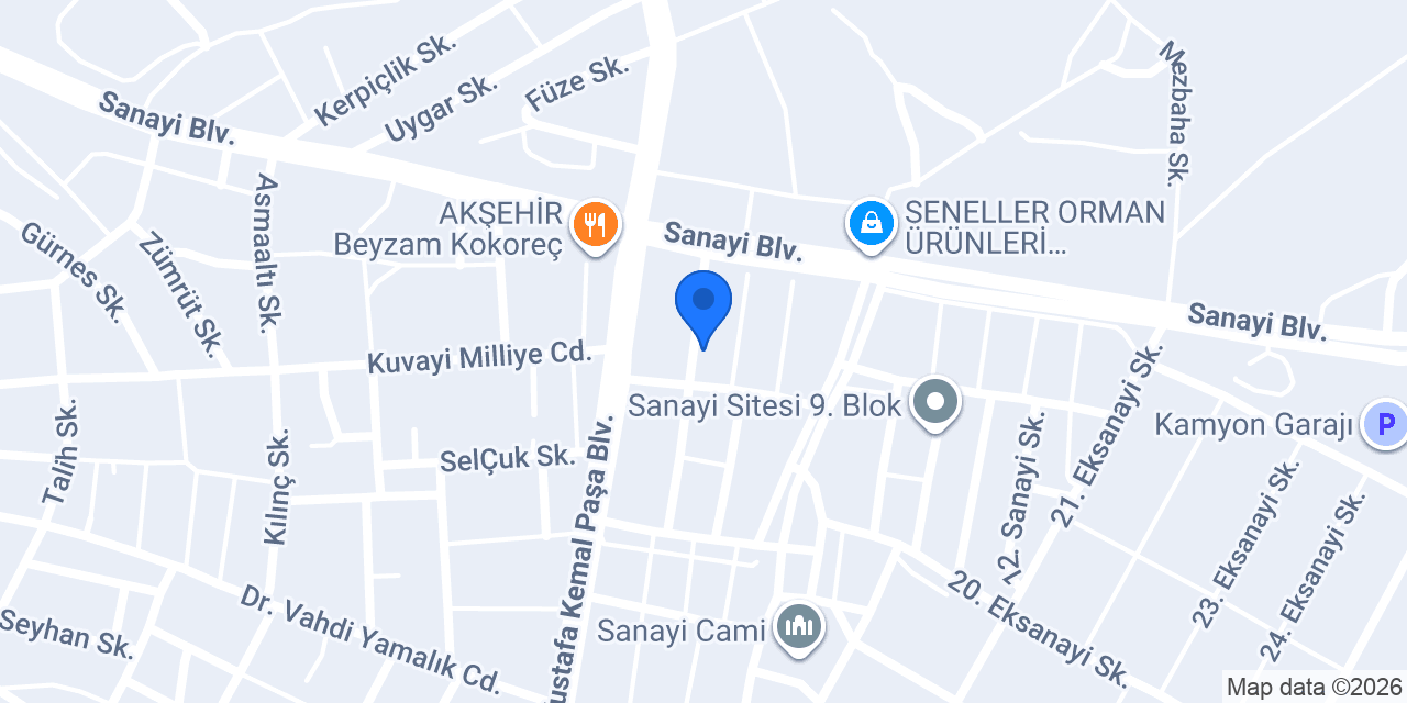 İşaret hırdavat ve madeni yağ konumu