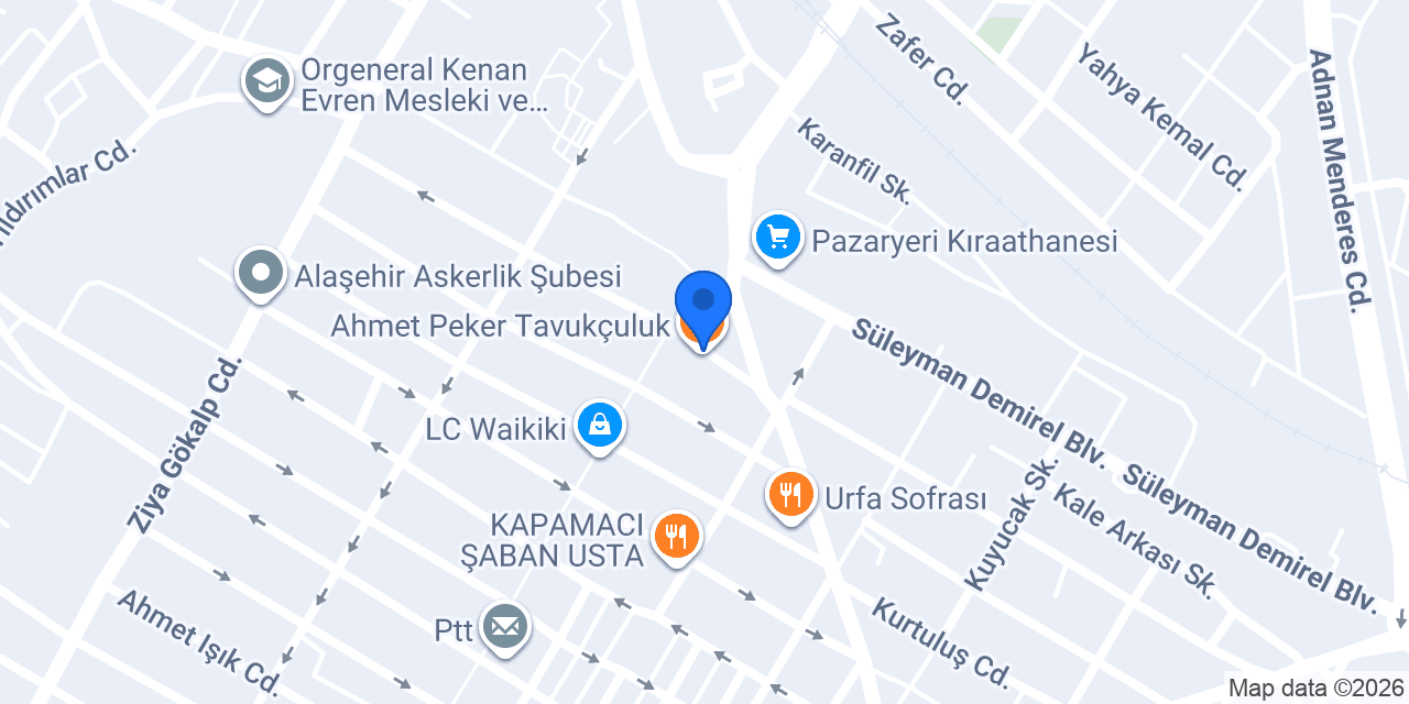 Ahmet Peker Tavukçuluk konumu