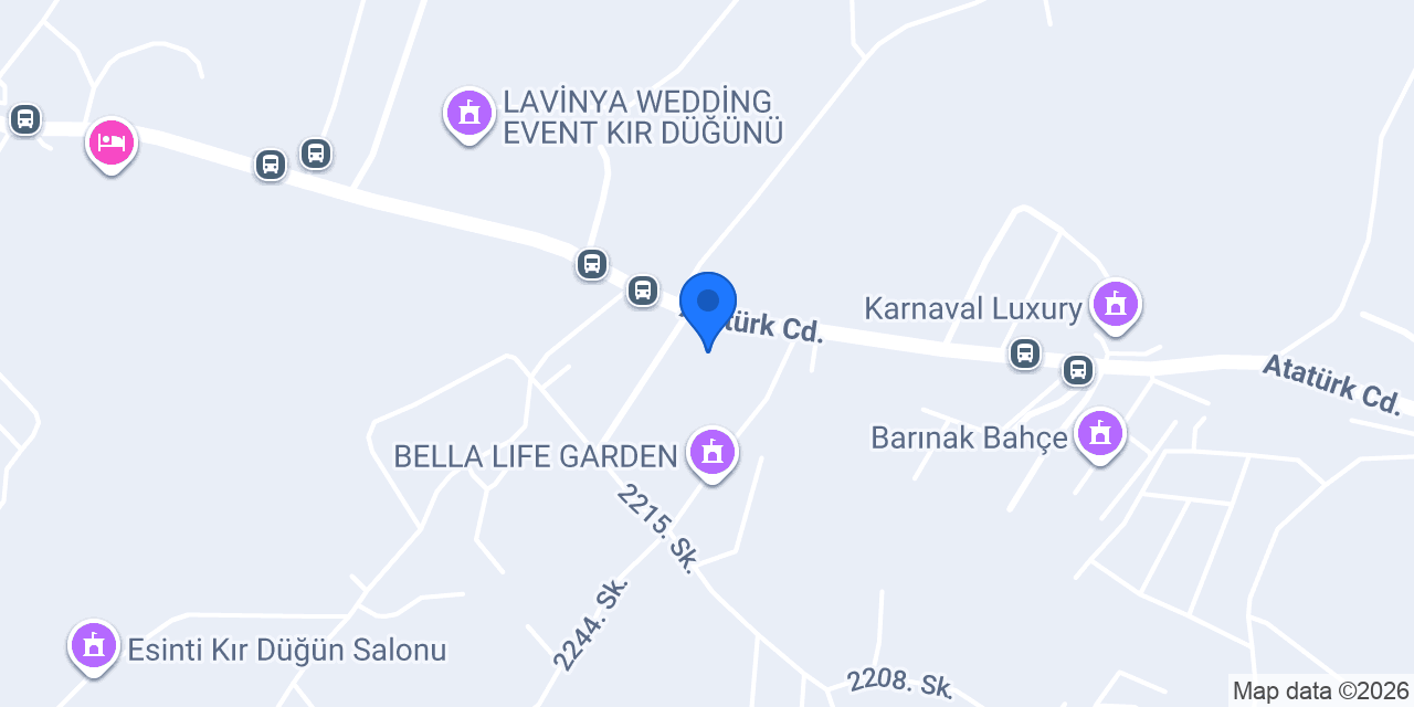 Kırçiçeği Event Hall konumu