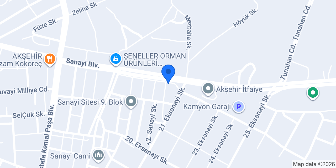 Pilot Garage Akşehir Oto Ekspertiz konumu