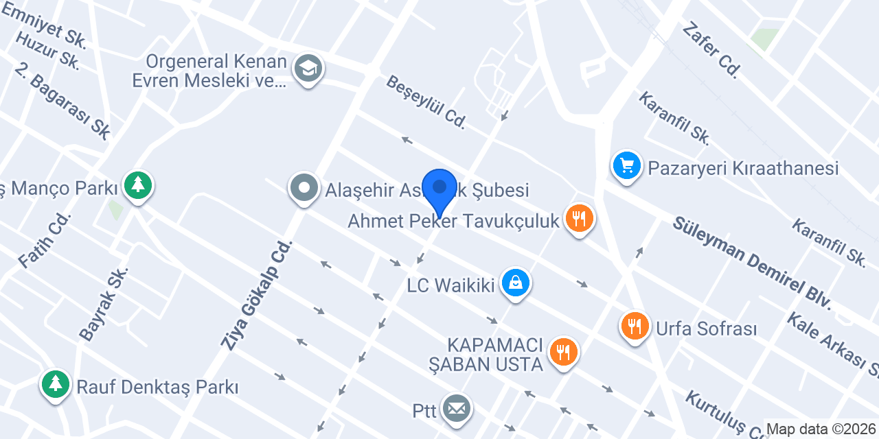 Aktürk Simit Fırını konumu