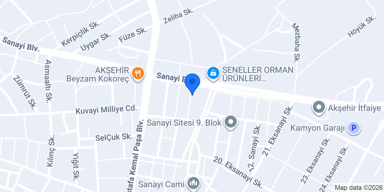 Serkan Oto Boya konumu