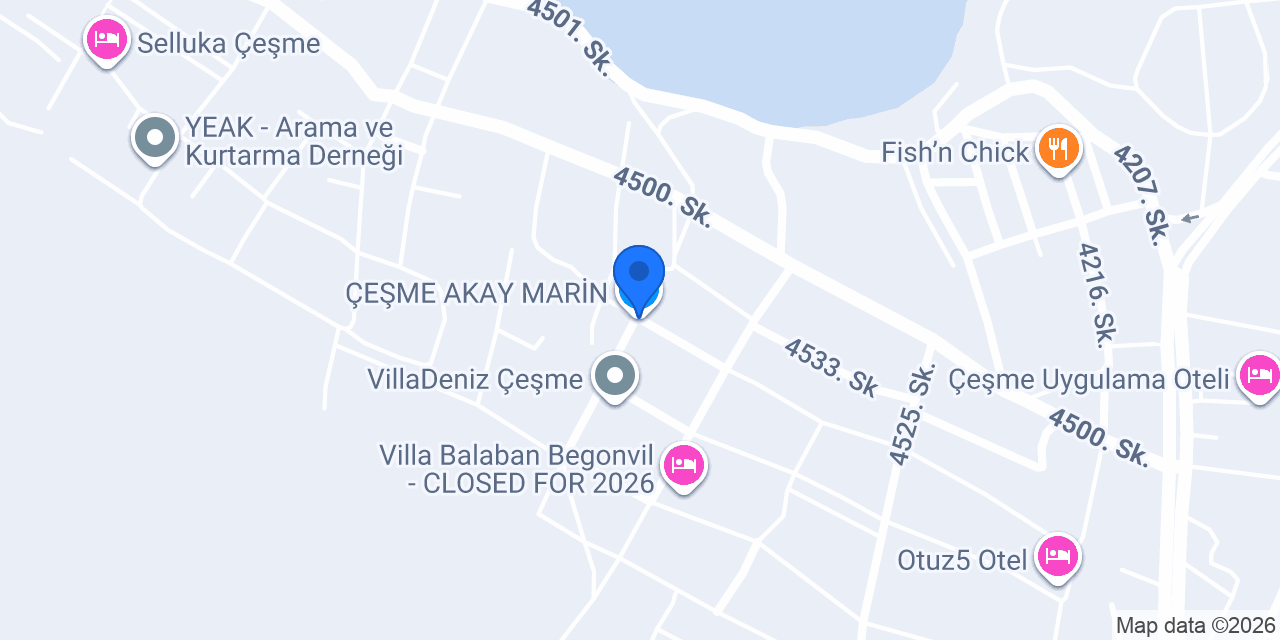 ÇEŞME AKAY MARİN konumu
