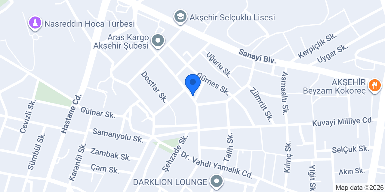 ARSLAN NAKLİYAT AKŞEHİR konumu
