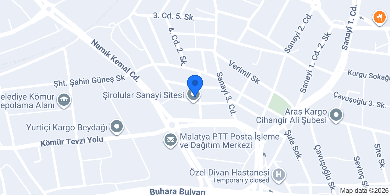 Malatya Da-Ça Otomotiv Özel Servis konumu