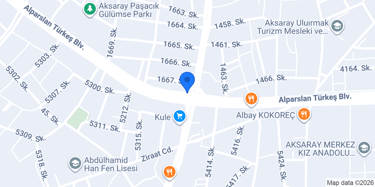 Aksaray Gross Favorim konumu