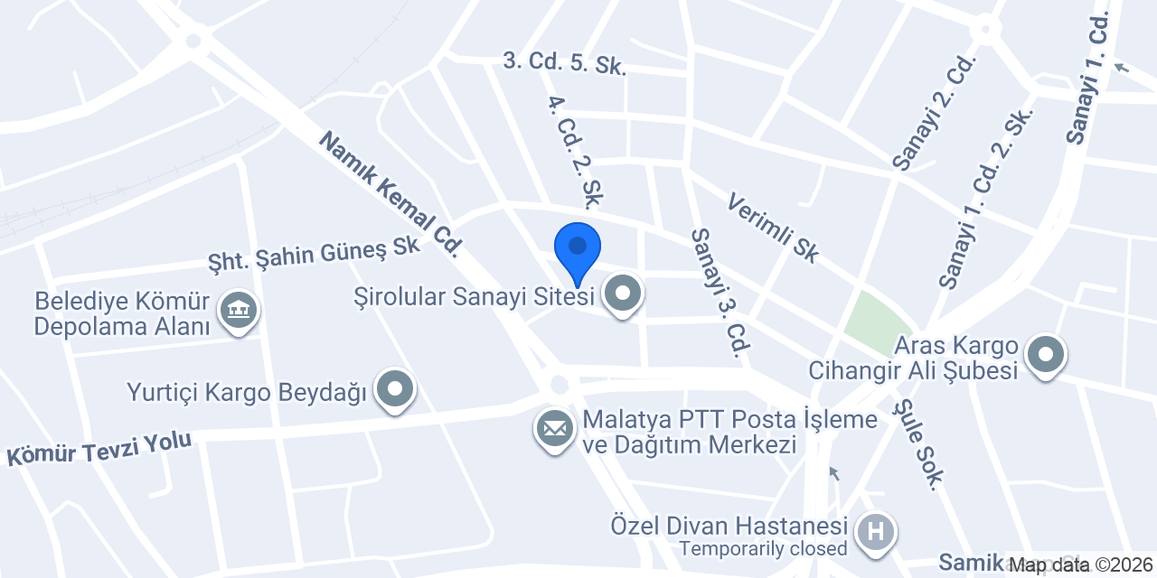 Malatya Hyundai Özel Servis konumu