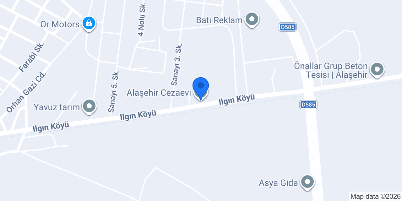 Alaşehir Cezaevi konumu