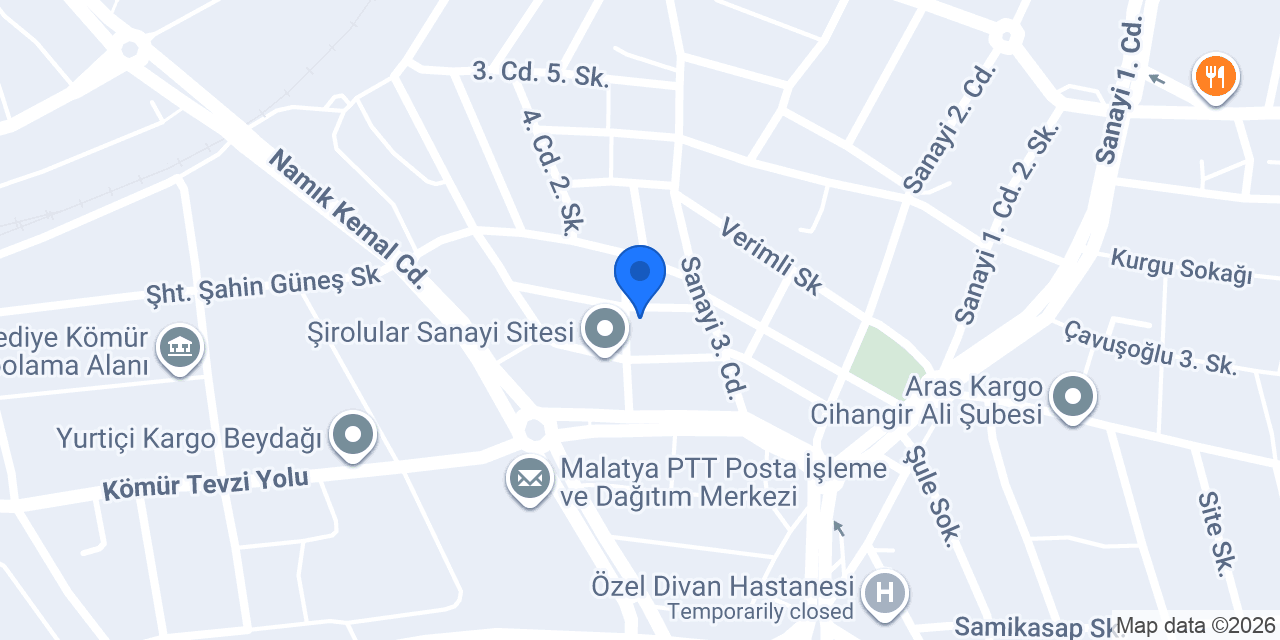 Özdemir Otomotiv konumu