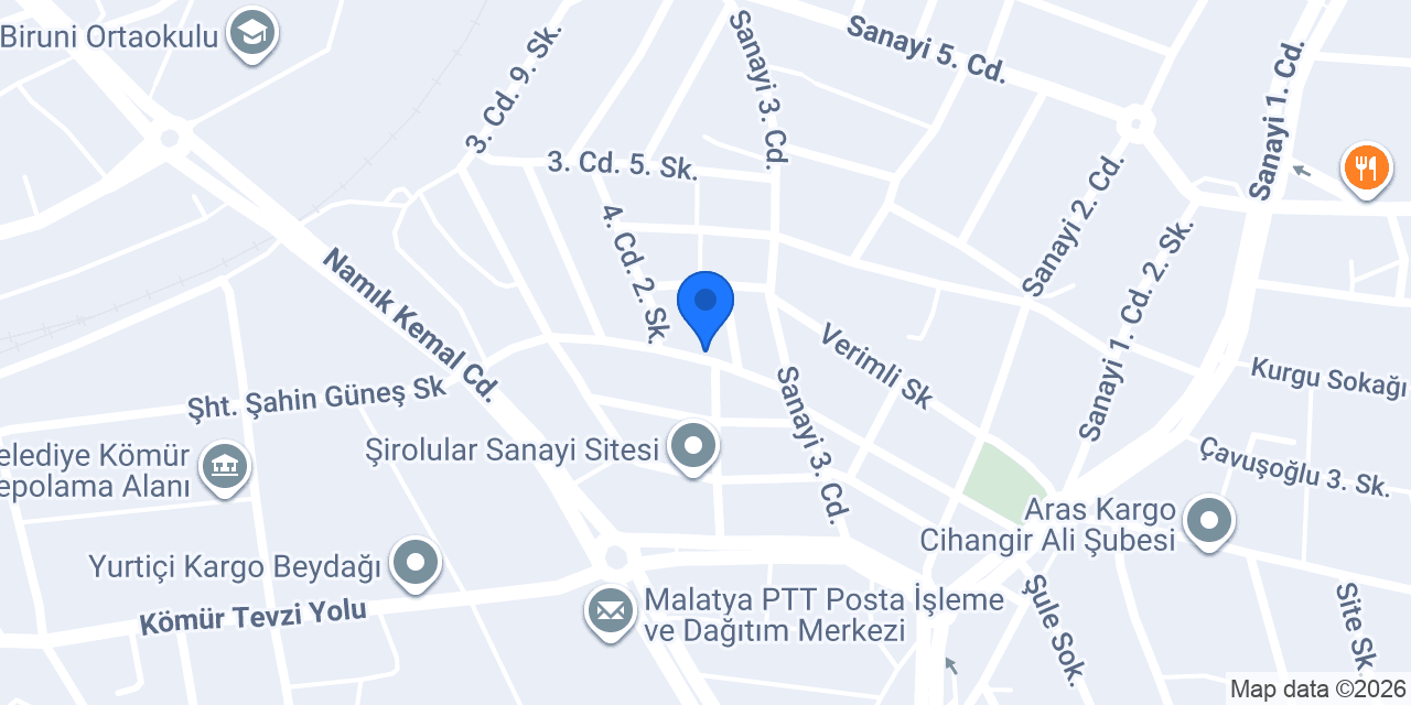 Malatya BAŞKENT Halı yıkama konumu