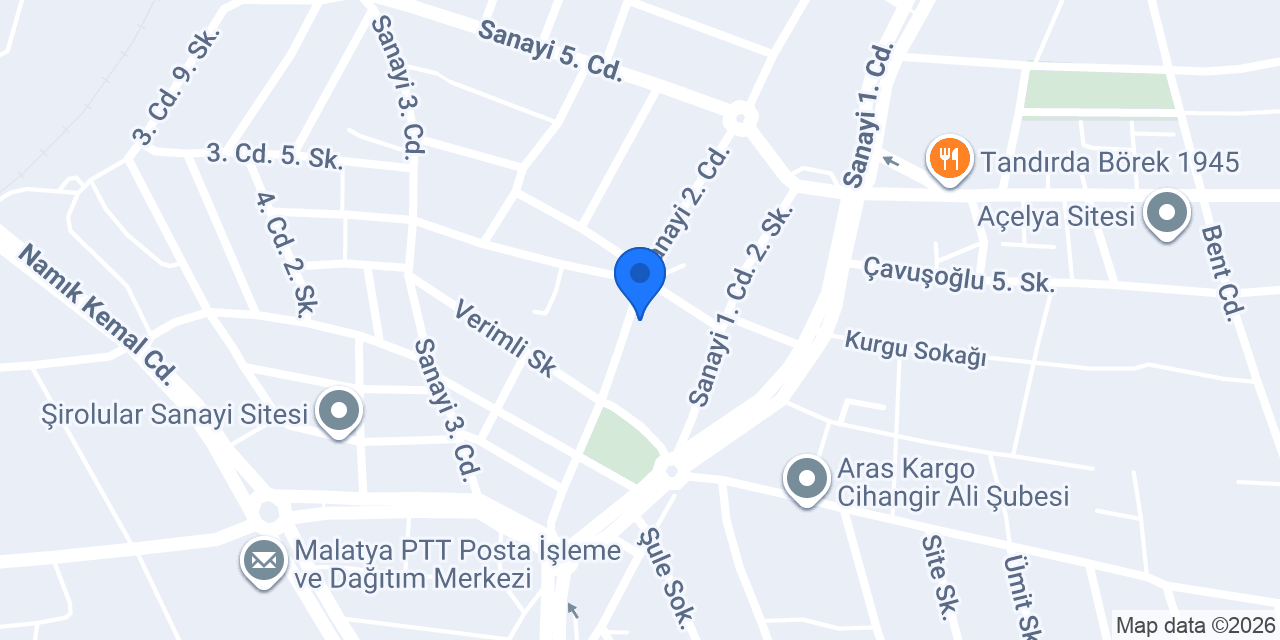 MALATYA TEK-NAS CAM BALKON konumu