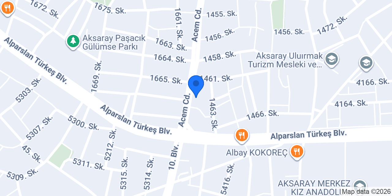 Aksaray Komagene Çiğköfte konumu