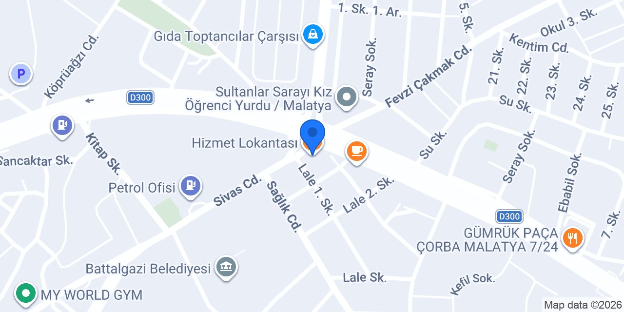 Hizmet Lokantası konumu