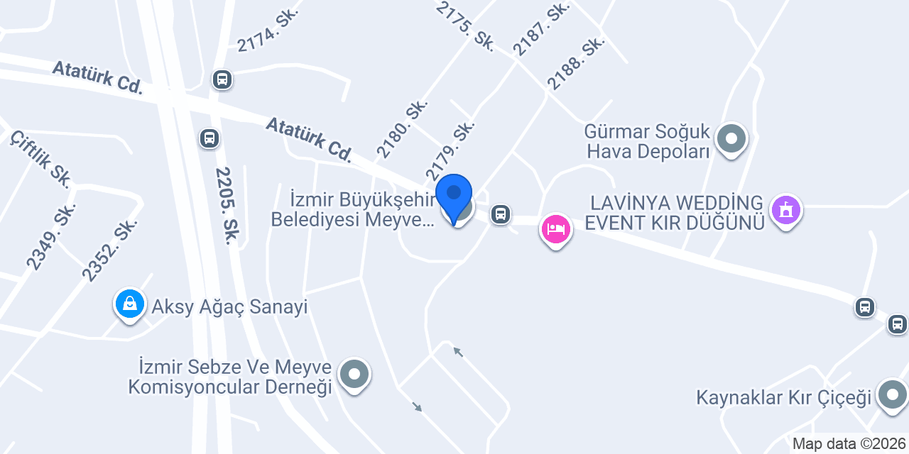 Sebze Halleri Şube Müdürlüğü konumu