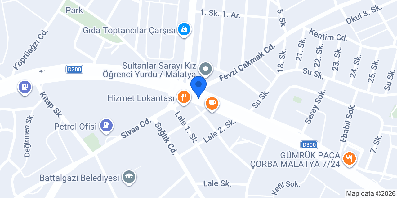 Malatya İlahiyat Vakfı konumu
