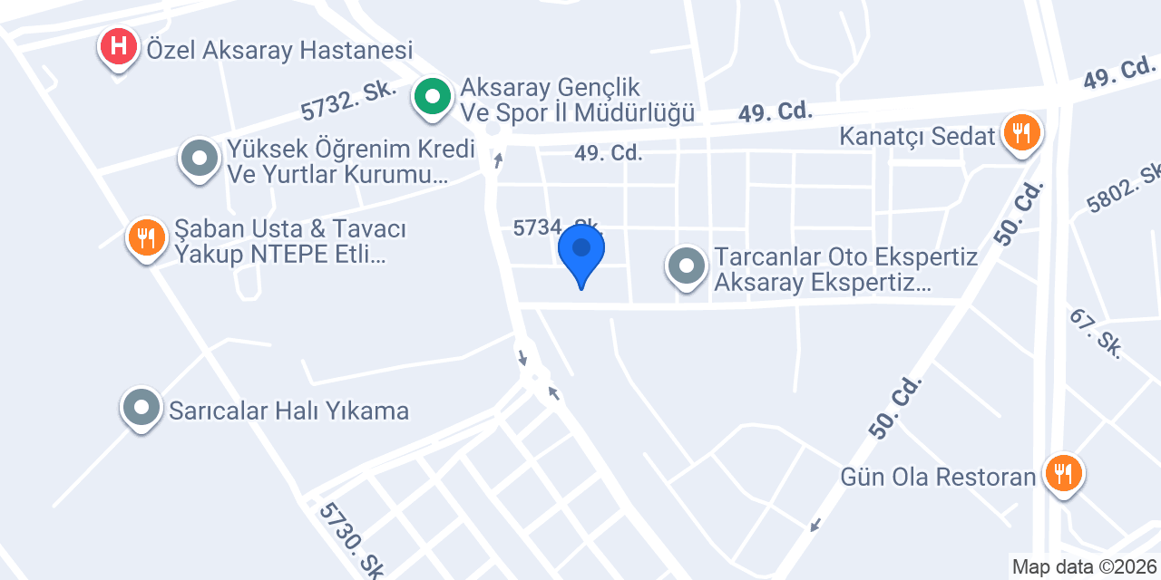 Aksaray Oto Ekspertiz konumu