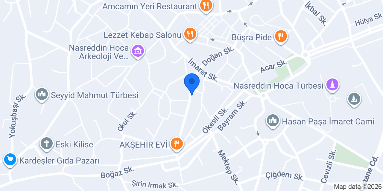 Elif simit fırını konumu