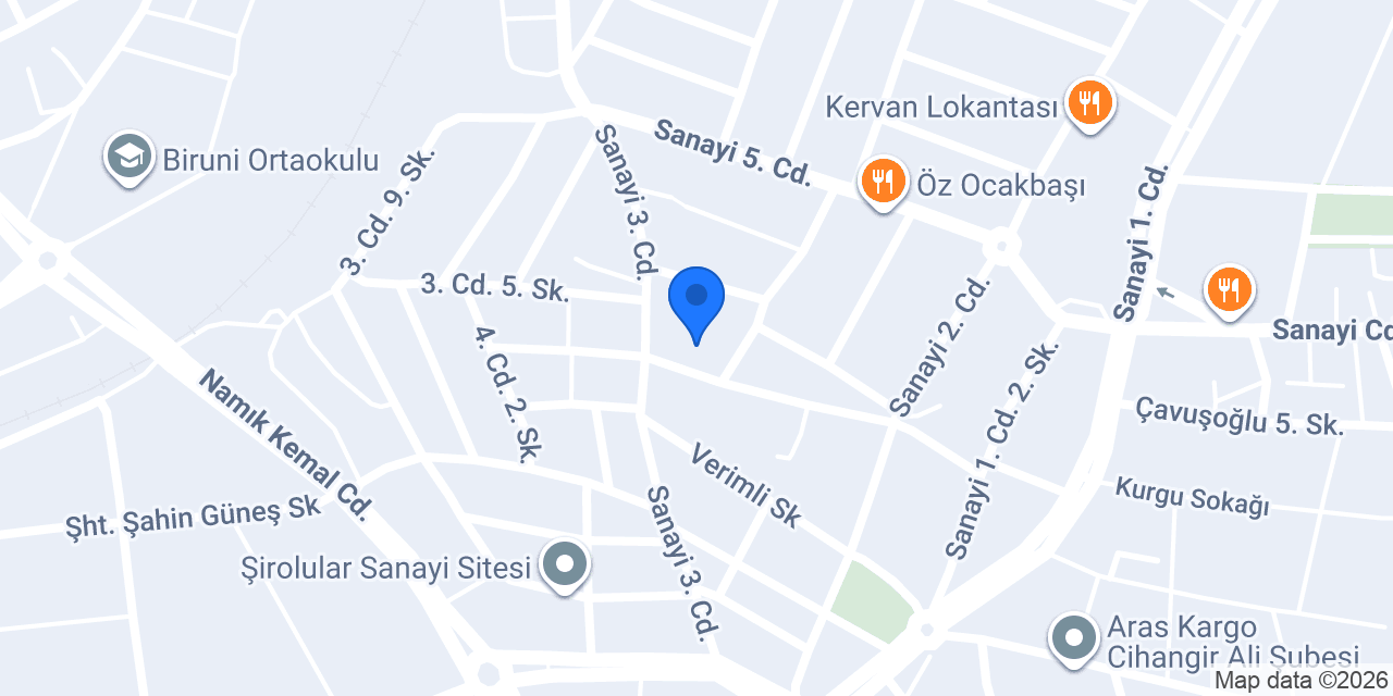 Çalışkanlar mobilya konumu