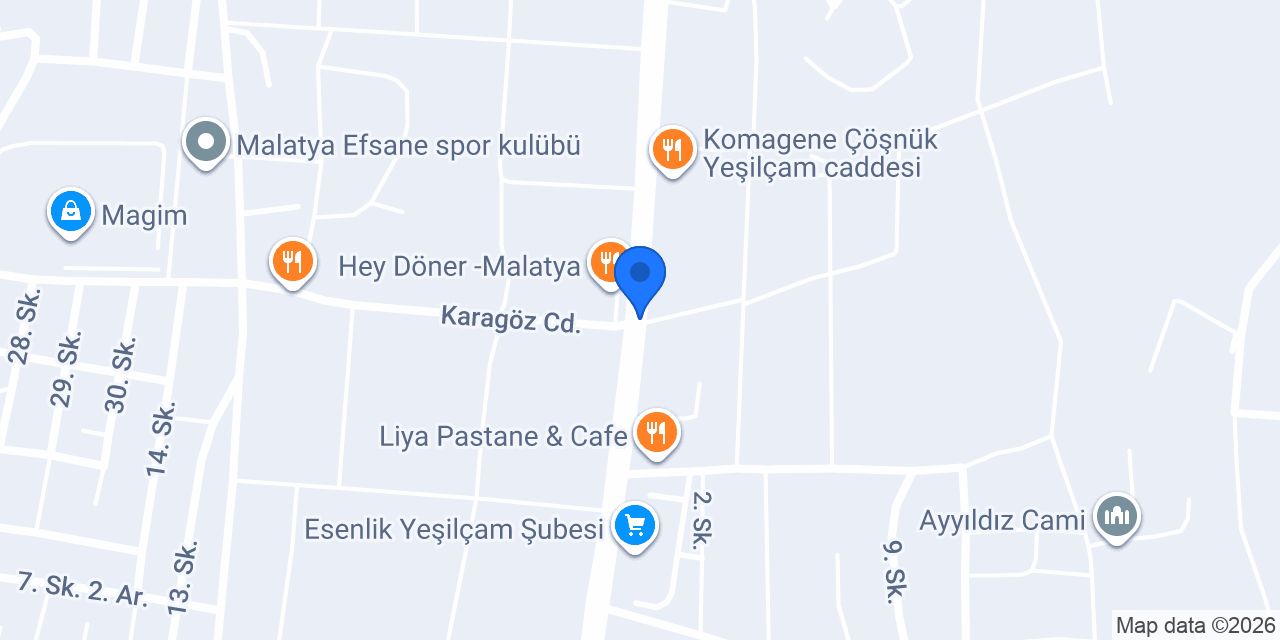 YEŞİLÇAM RESTORAN konumu
