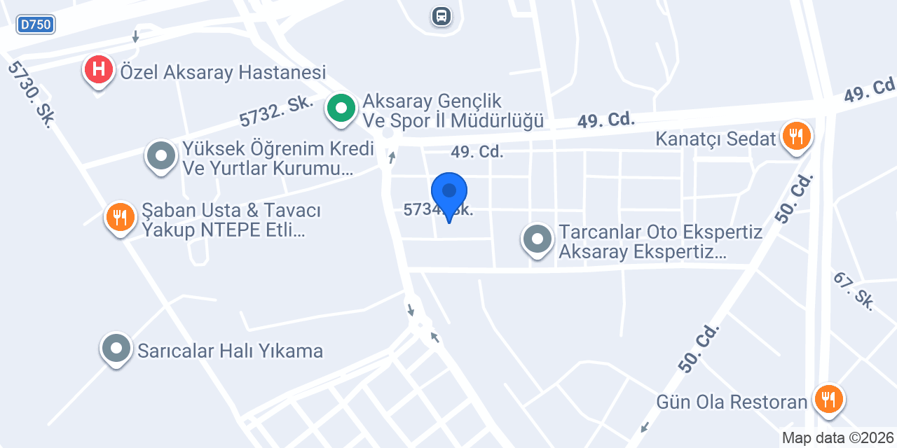 Yamanlar Aksaray Oto Ekspertiz konumu