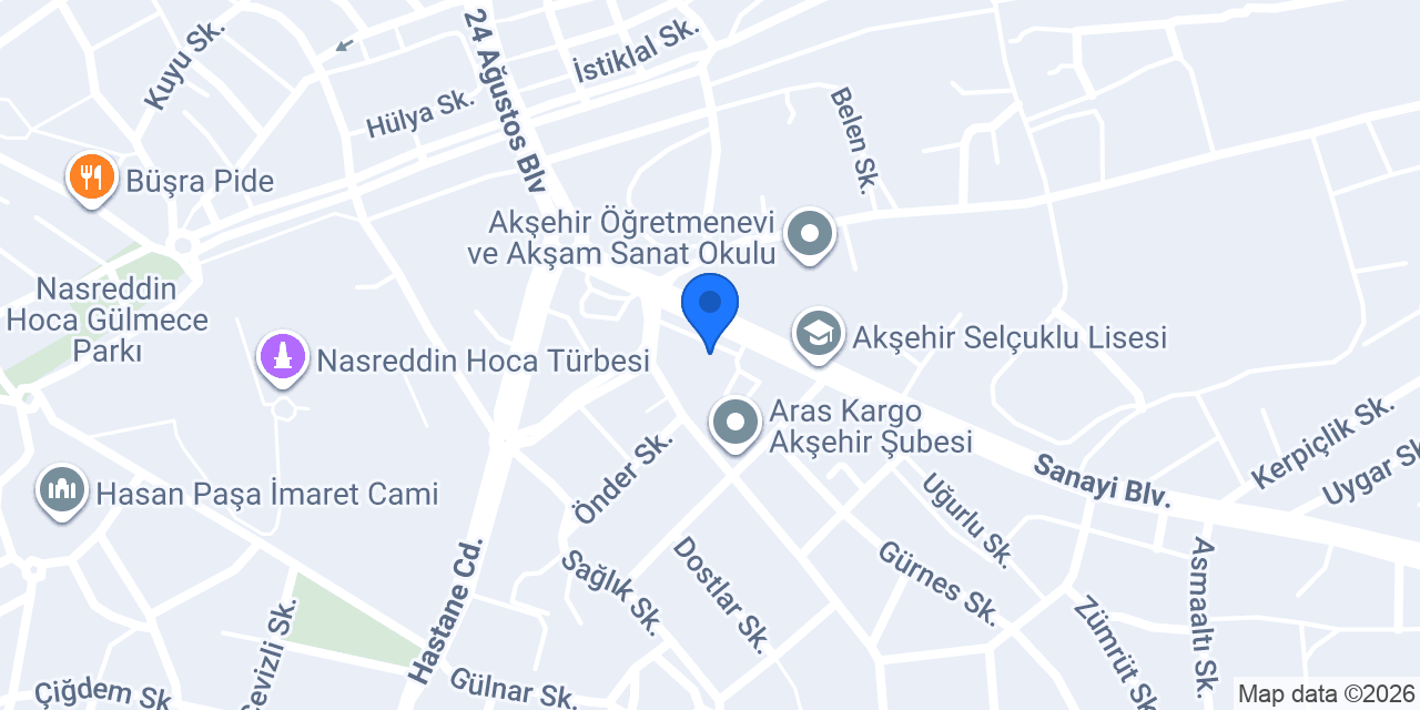 Akşehir 3. Noter konumu