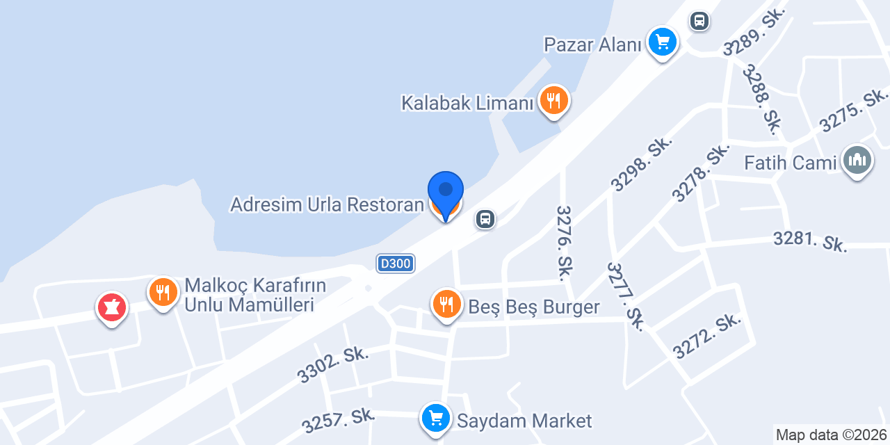Adresim Urla Restoran konumu