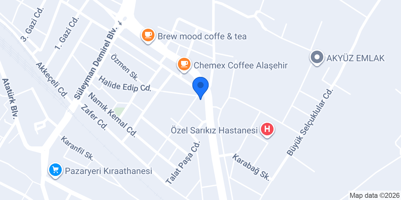 Buğday Fırın & Cafe konumu