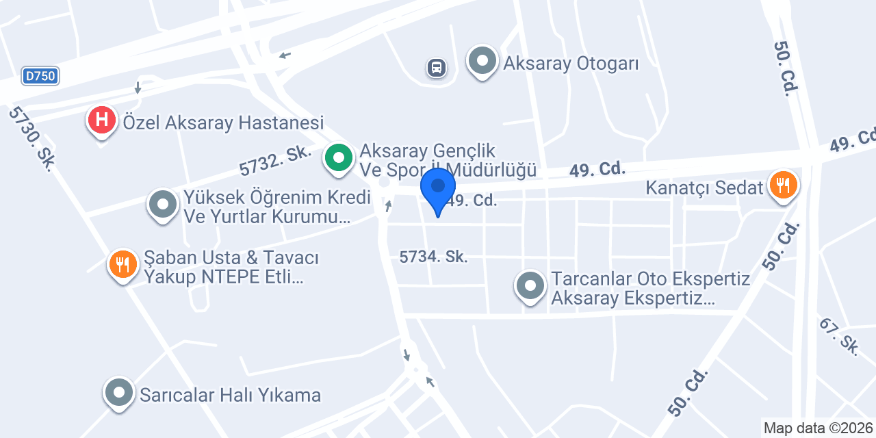 Otorapor Aksaray Oto Ekspertiz konumu