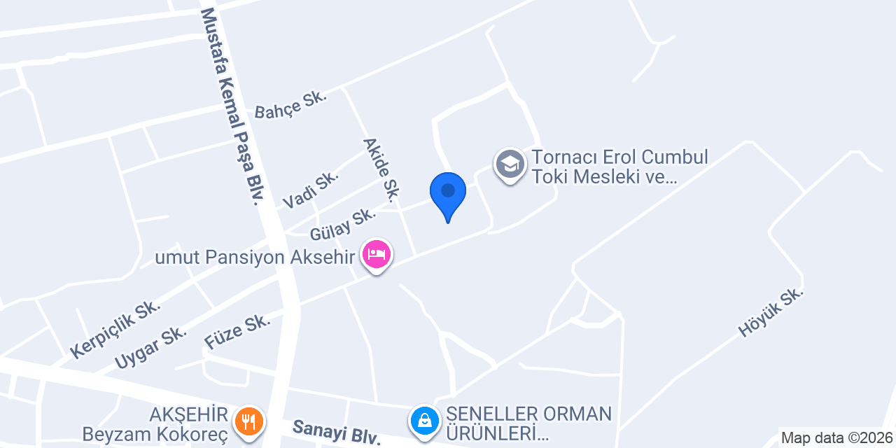Akşehir TAK Koleji konumu