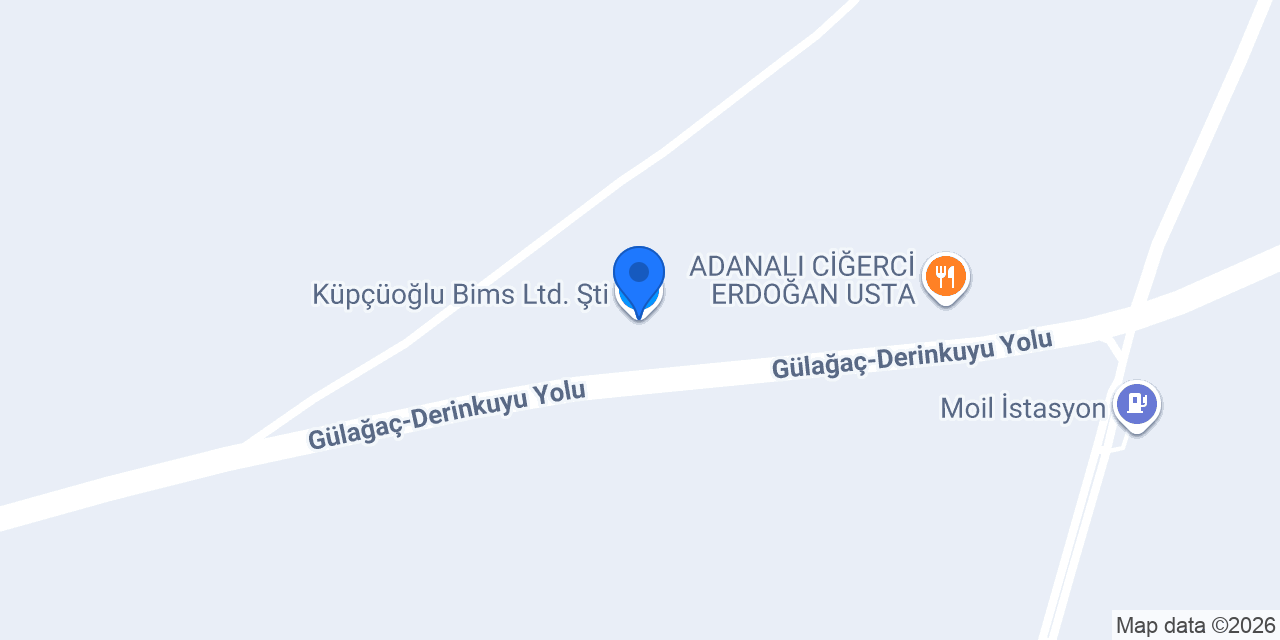 Küpçüoğlu Bims Ltd. Şti. konumu