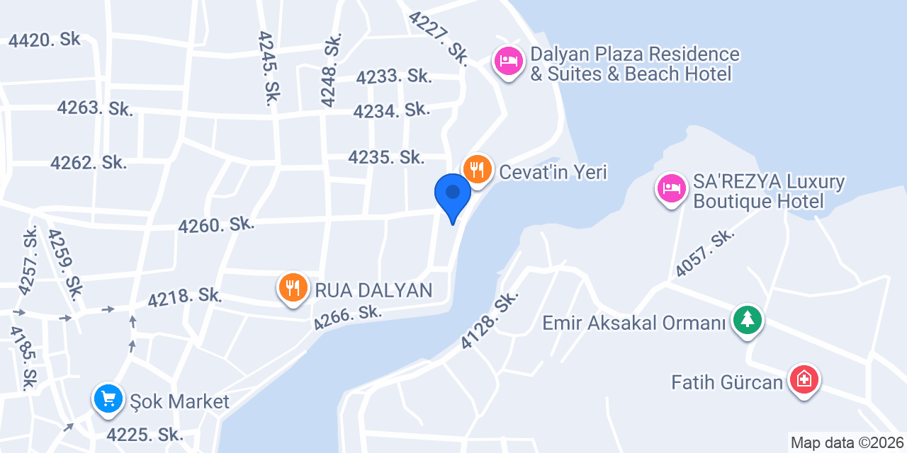 Defne Yaprağı Balık Restaurant Dalyanköy Çeşme konumu