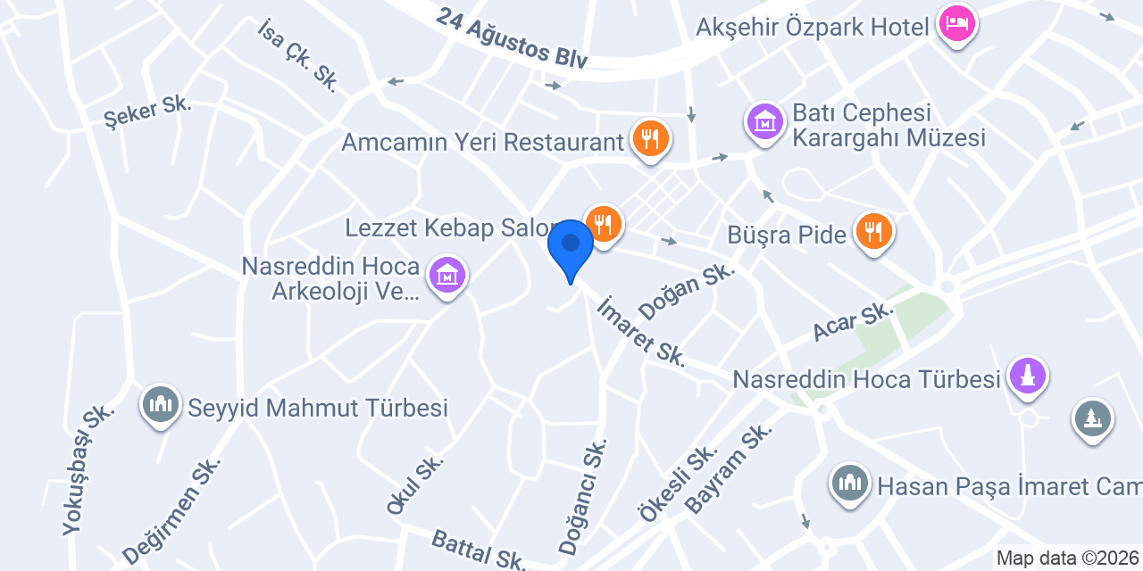 Akşehir baca temizleme konumu