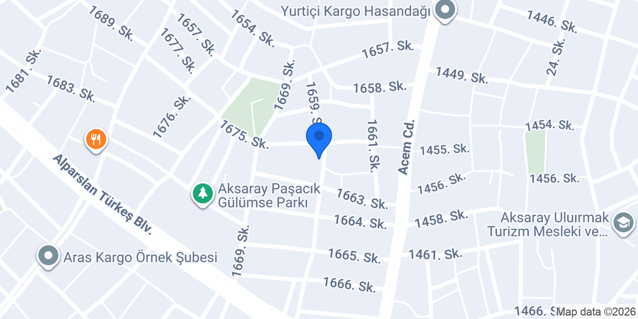 Aksaray kılıç vinç manitou konumu