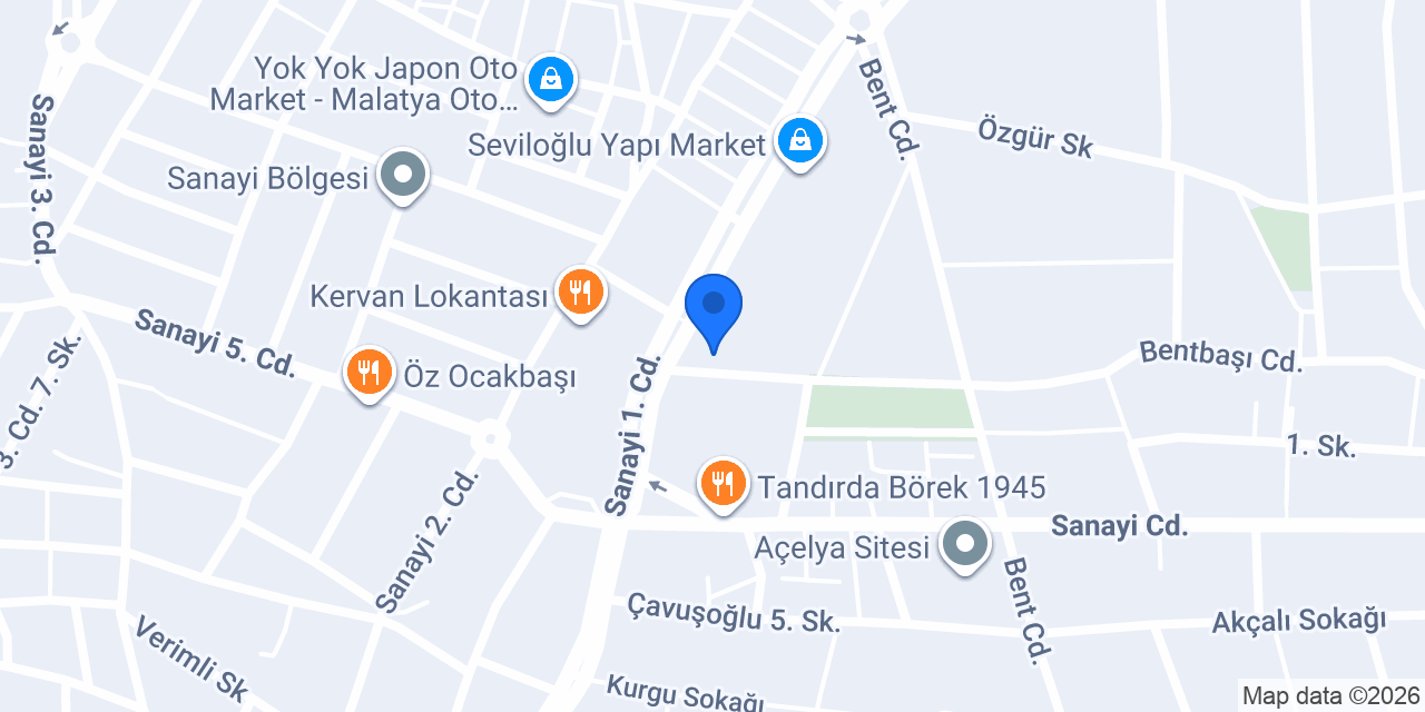 AKTAŞ OTO MALATYA konumu