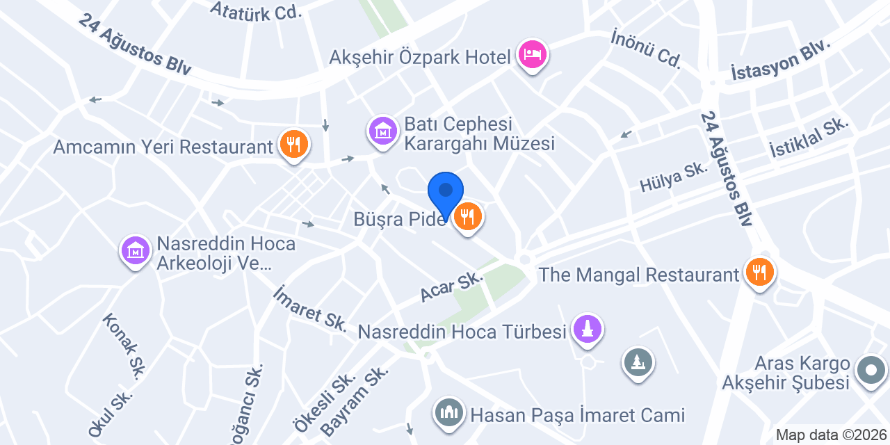 Çilek Odası | Akşehir konumu