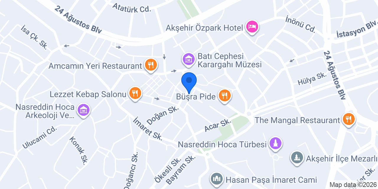Akşehir Paris spa masaj salonu konumu