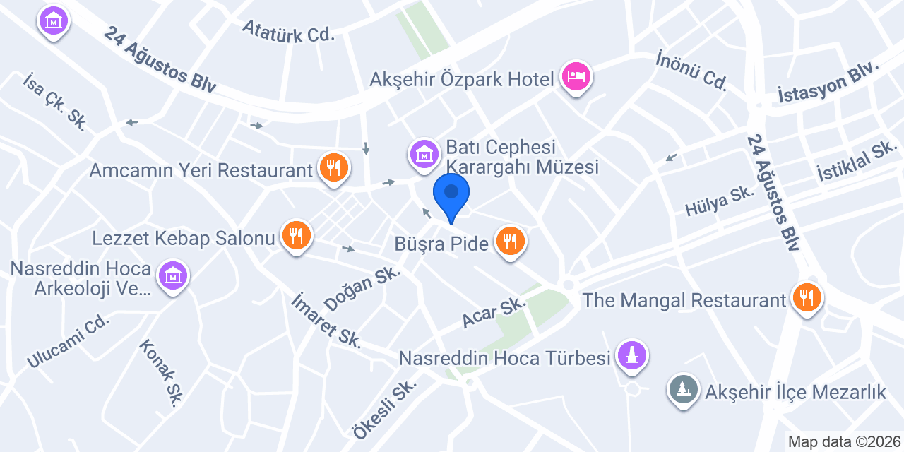 Ekleristan Akşehir konumu
